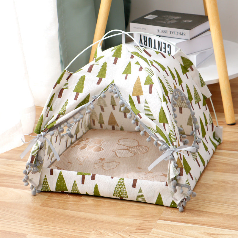 Tenda para gato confortável em ambiente aconchegante